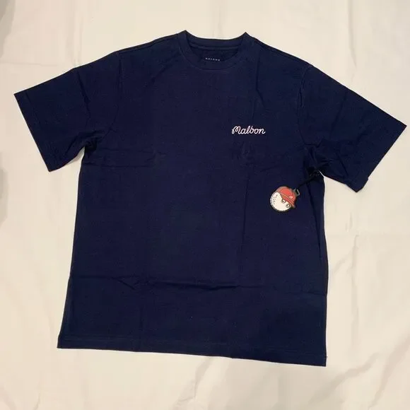 *RESERVED* Malbon Golf sz XXL Bucket Hat Bon Script SS Logo T-shirt Round Navy - Picture 4 of 6